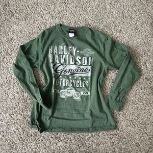 Harley-Davidson Green Long Sleeve Shirt